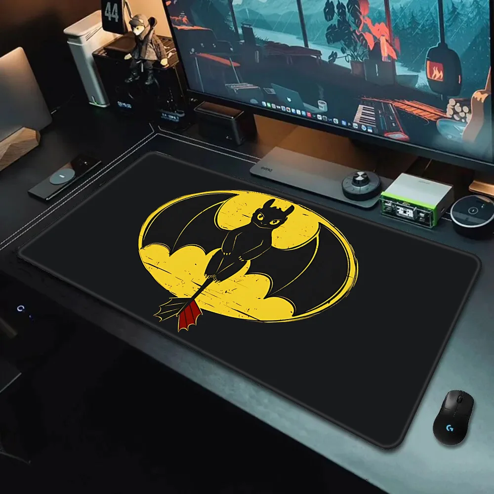 Toothless Fury Dragon Mousepad HD Printing Computer Gamers Locking Edge Non-slip Mouse Pad XXL90x40cm Keyboard PC Desk Pad