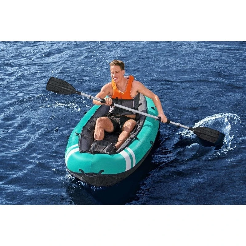 كاياك صيد السمك المدمج بمقعد واحد - حجم مثالي لسهولة التخزين والنقل، موثوق به لرحلات صيد البحيرات والأنهار