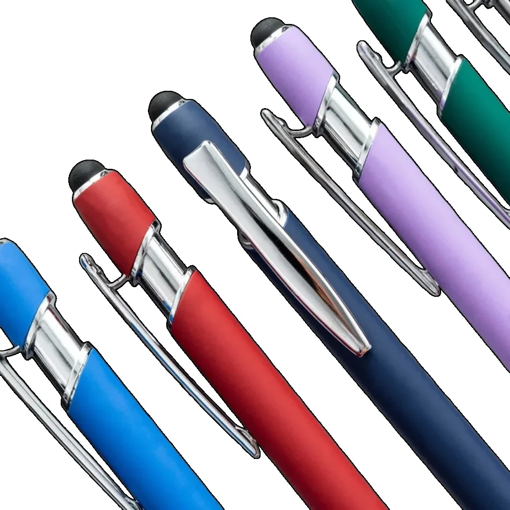 3/5 قطعة متعدد الألوان عالية الجودة الصحافة القلم لطيف أقلام حبر جاف معدنية بالسعة اللمس القرطاسية مدرسة مكتب التموين