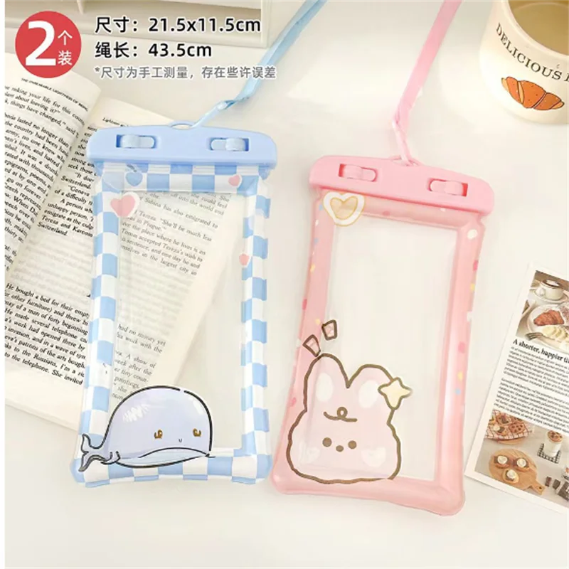 Cartoon phone waterproof bag, tourism diving and surfing airbag, anti drop and anti sinking touchscreen sealing cover