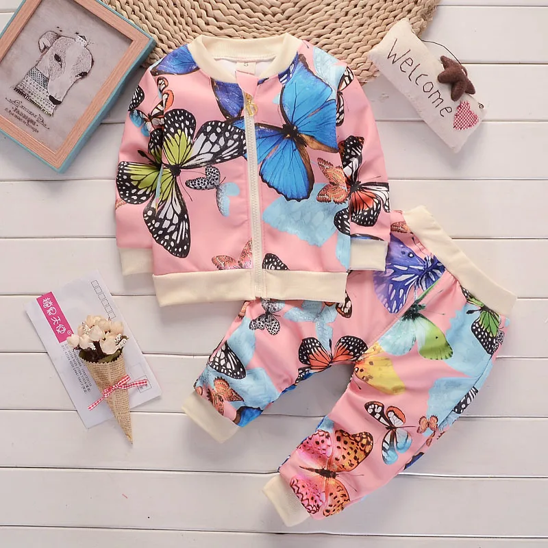 

New Baby Girls Clothing Sets Children Hoodies Spring Autumn Clothes Set Kids Sport Tracksuit Set Baby T-Shirt+Pants 2Pcs