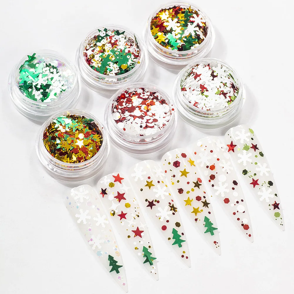 

12 Boxes Christmas Nail Sequins High Quality Materials Safe for Nails Great Gift for Women and Mothers Nail Art Glitter