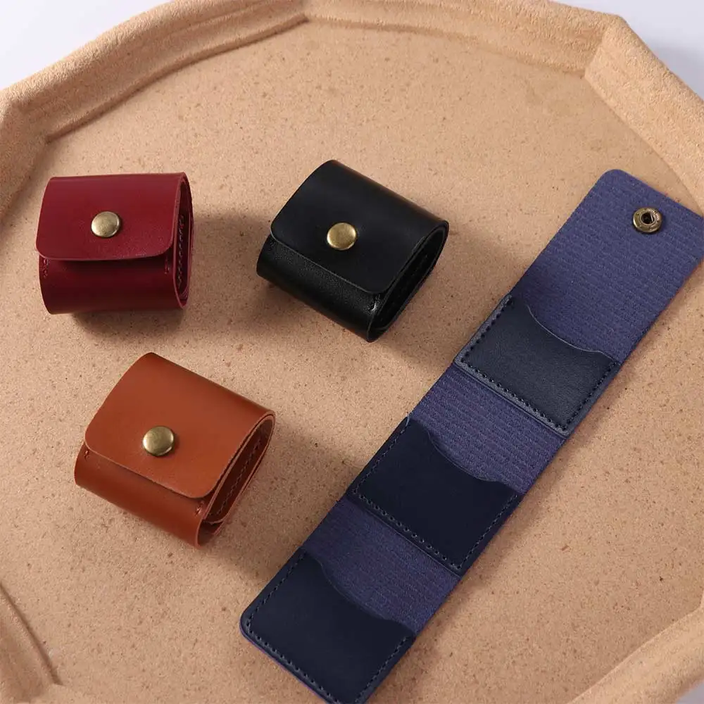 PU Leather Guitar Picks Holder Case Smooth Picks Organizer Picks Storage Pouch Durable Large Capacity Guitar Picks Holder Bag