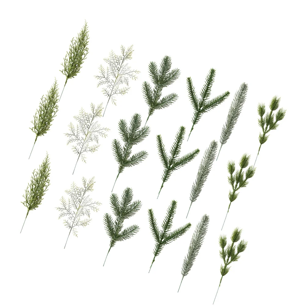 

18Pcs Premium Artificial Leaves Simulation Pine Needle Cypress Branches Decoration for Home Garden Wedding Party