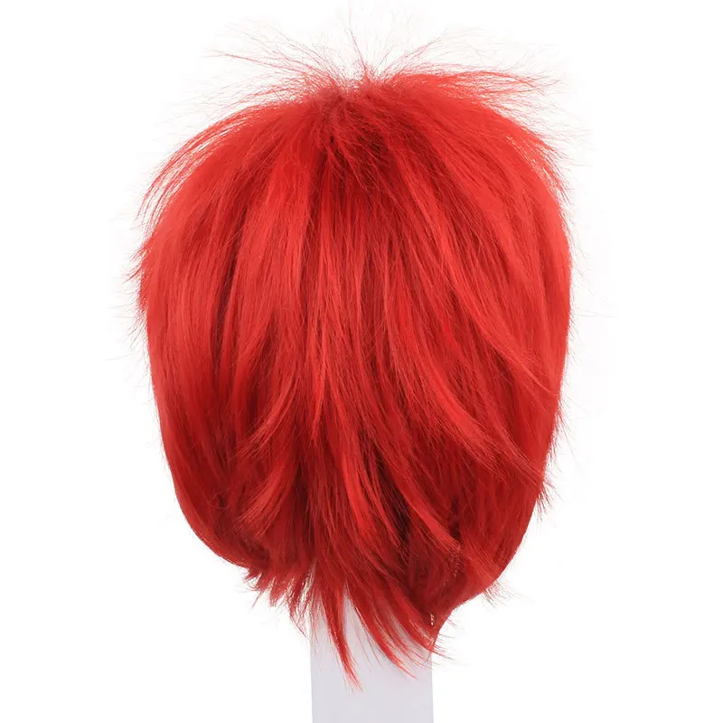 Peluca de baloncesto de Kuroko Seijuro Akashi peluca corta de pelo rojo con puntas para Cosplay