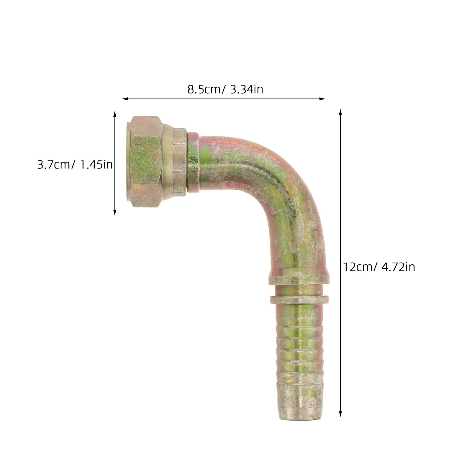 Oil Line Connector High Pressure Hose Transition Joint Curved Nozzle Design for Complex Working Conditions Line Quick Connect