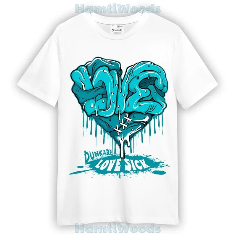 T-shirt Love Sick, 4 Oxidized Green T-shirt To Match Sneaker 2404 PAT