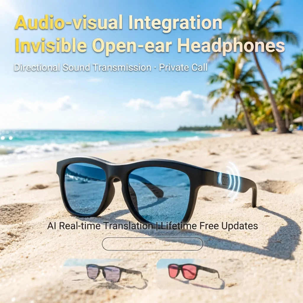 

AI Smart Glasses Bluetooth Touch-Dimming Glasses Multifunction Electrochromic Glasses AI Intelligent Translation HD-calli