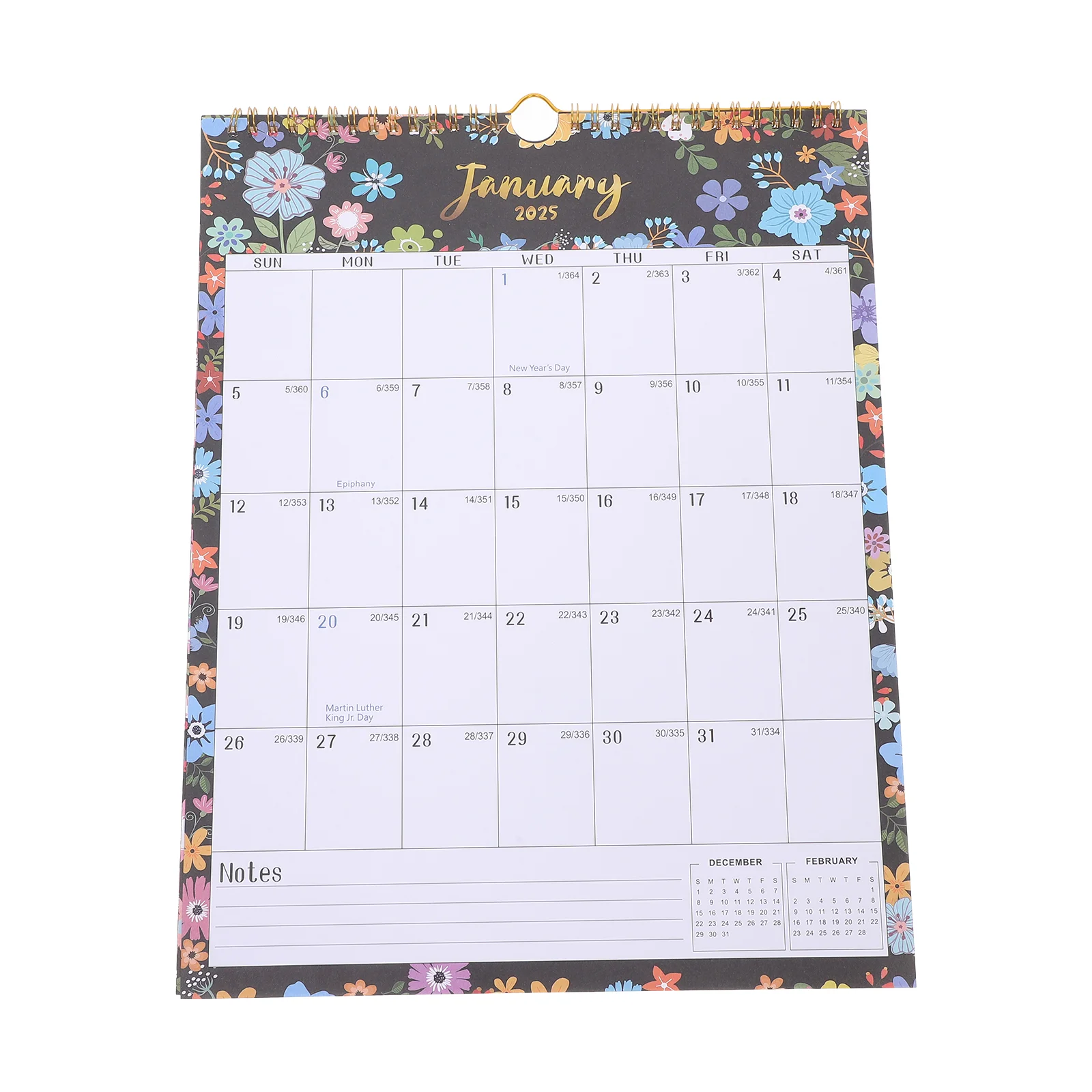 Wall Calendar Daily for Kids Shift Planner Work Schedule Large Floral Hanging Monthly