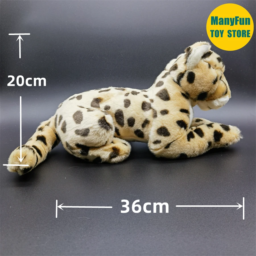 Leopard High Fidelity Anime Cute Plushie Little Cheetah Plush Toys Lifelike Animals Simulation Stuffed Doll Kawai Toy Gifts