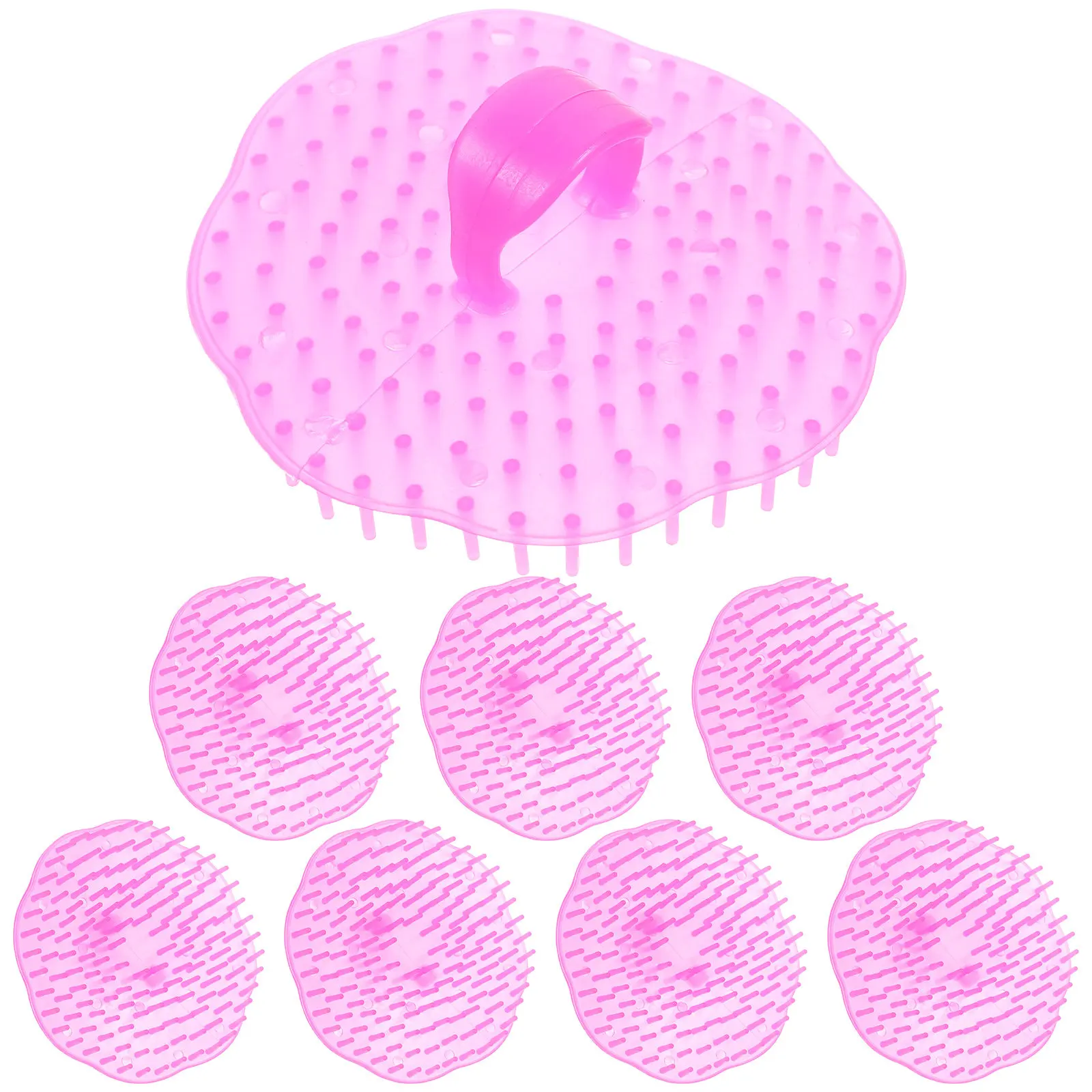 8Pcs Hair Cleansing Brush Scalp Massager Shampoo Head Scrubber Stimulate Metabolism Scalp Care Brush Head Scrubber