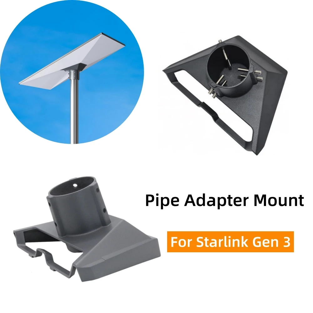 Adjustment Pipe Mount Adapter Bracket for Starlink Gen 3 Mounting Kit Compatible with Starlink V3 Dish Roof Mount Internet Kits