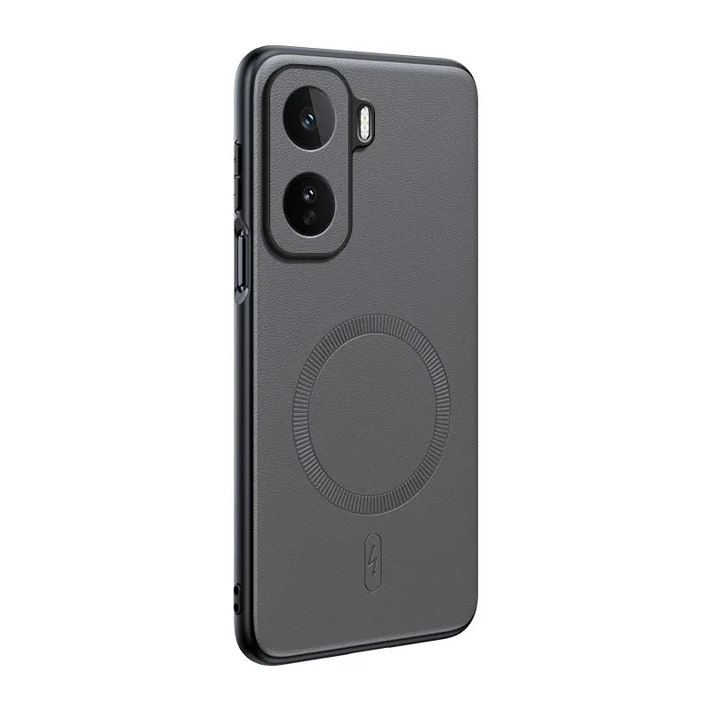 Für Vivo IQOO Neo 11: Magnetische Schutzhülle aus Leder, Anti-Fingerabdruck, rutschfest, aus PC+TPU. – Detail 1