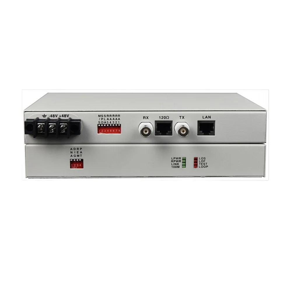 cheap price self-learning Ethernet bridge E1-FE Converter 19inch 1U size desktop size protocol converter