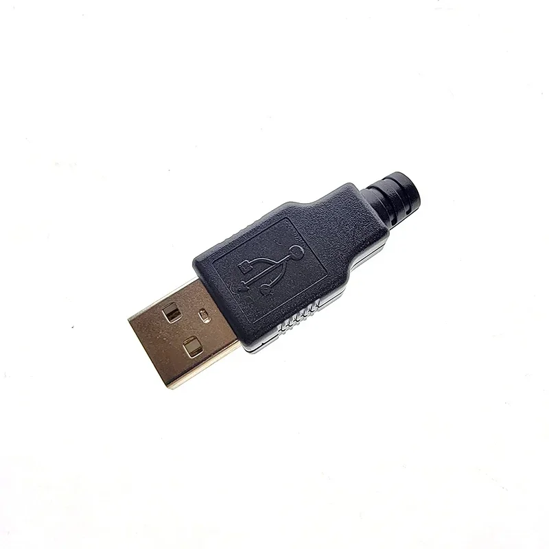 5/10/20Pcs USB Type A Male Female 4 Pin Soldering Plug Socket Connector With Plastic Cover Type-A DIY Kits Black