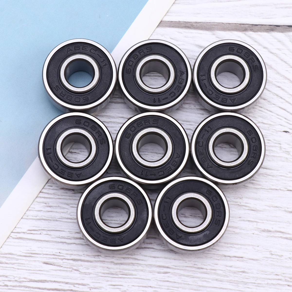 

High Precision Skate Wheel Long Plate Bearings for Skateboard Scooter High Speed Low Noise 608 2RS Anti-Rust Suitable for Novice