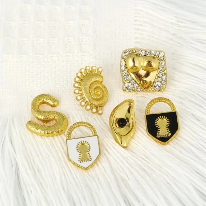 Unregelmäßige goldene Metall-Druckknöpfe mit zarter Strasssteinverzierung, farbecht, für DIY-Näharbeiten, Geldbörsenherstellung und Kleidungsanpassung – Detail 6