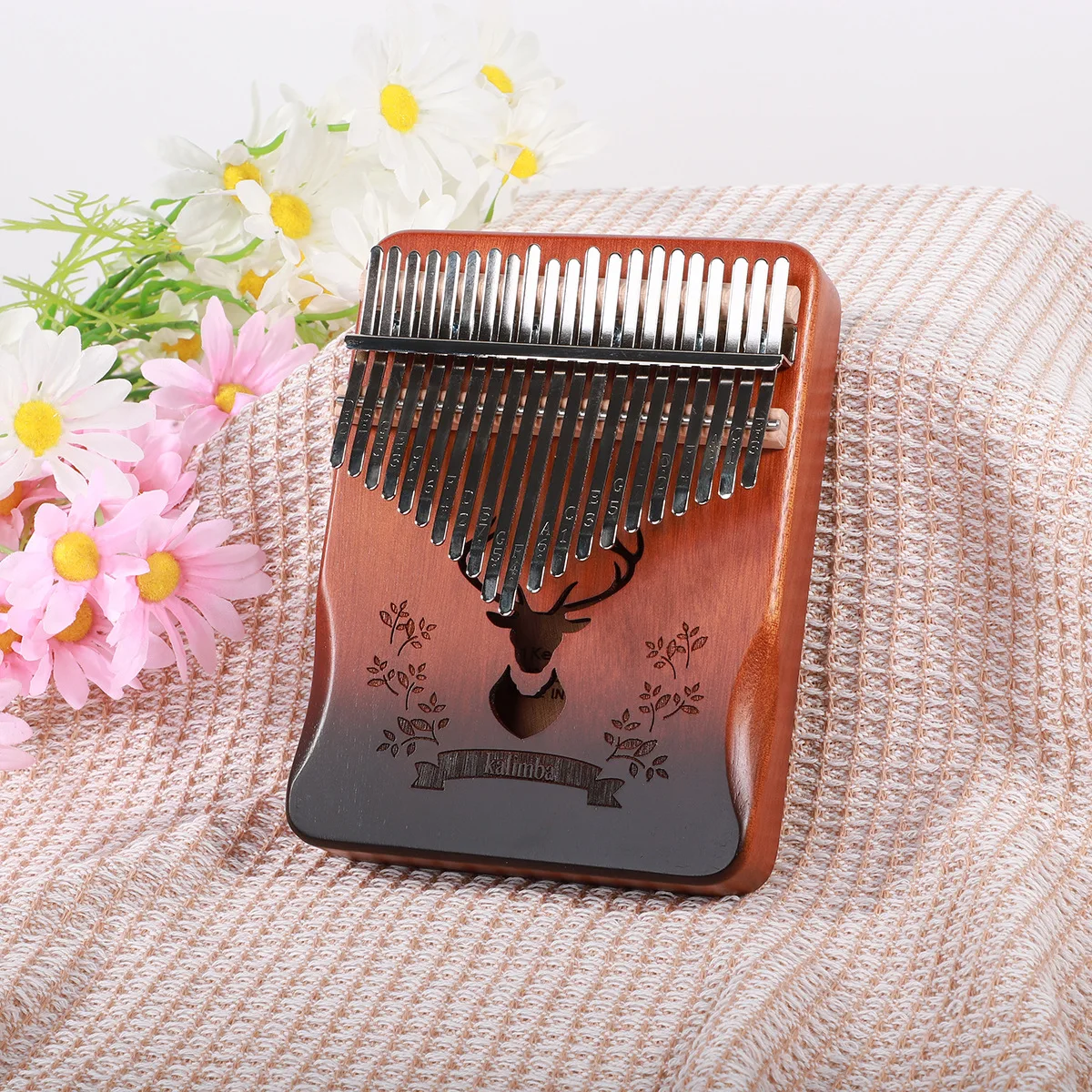 Mahogany Kalimba 21 Key Thumb Piano 17 key Portable Finger Piano for Beginner Mbira Gifts for Adults/Kids view 5