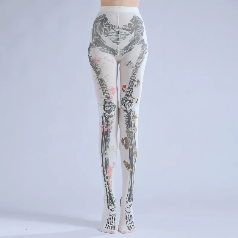 2024 Joint Bone Print Women Pantyhose Personality New Design Pantyhose