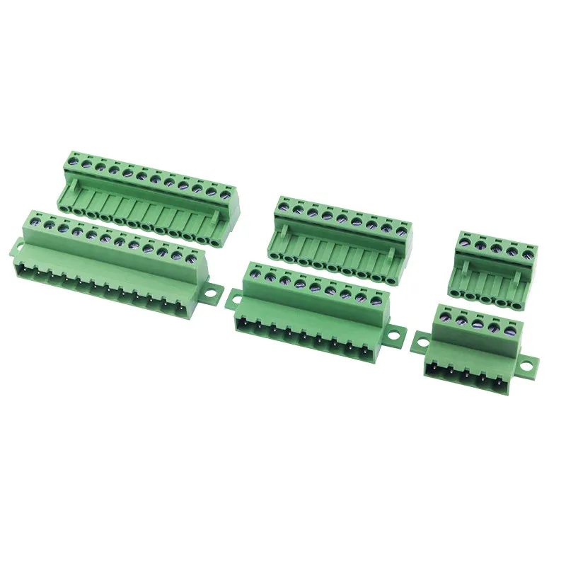 2EDGRKC-5.08MM solder free docking plug-in lock plate fixed green terminal block connector 2P/3P/4P/5P/6P/7P/8P/9P/10P/12P