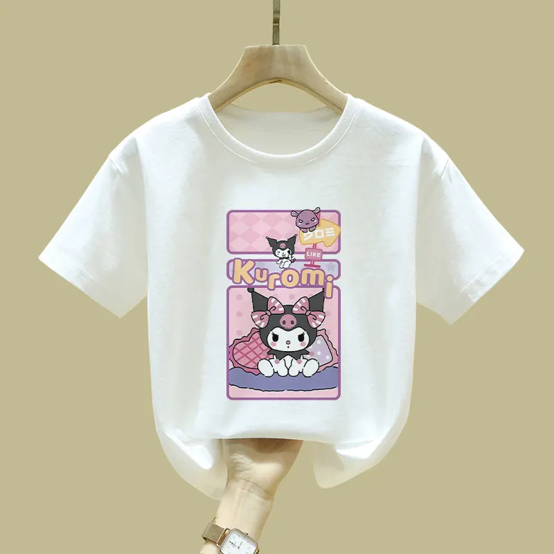 

2026 Children's short-sleeved t-shirt for summer 2026. New style for girls. Kuloimi top. Versatile.