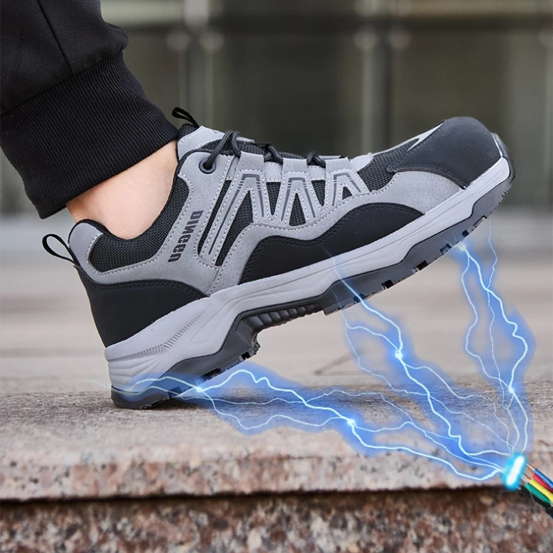 Insulation Work Shoes Men Protection PVC Plastic Steel Toe Labor Shoes Industrial Security Work Boots Breathable Safety Sneakers