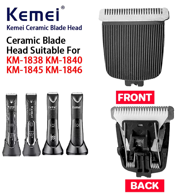 Replacement Ceramic Blade Cutter Head Fit For Kemei 1838/1840/1845/1846 Electric Hair Trimmer Clipper Accessories Part