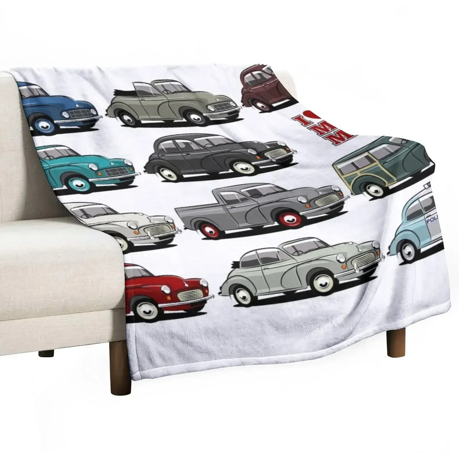 Morris Minor evolution Throw Blanket Heavy Furry Blankets