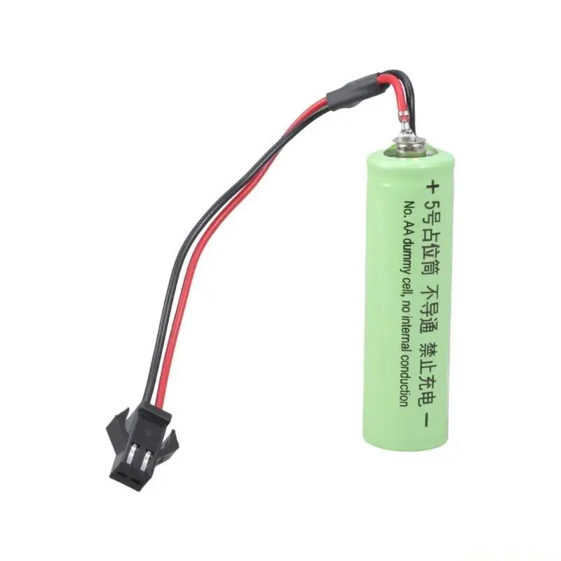 M5TD 2A Dummy Battery Spacer Fake Battery Placeholder with Input Cable for Electronics Power Supply Replacement