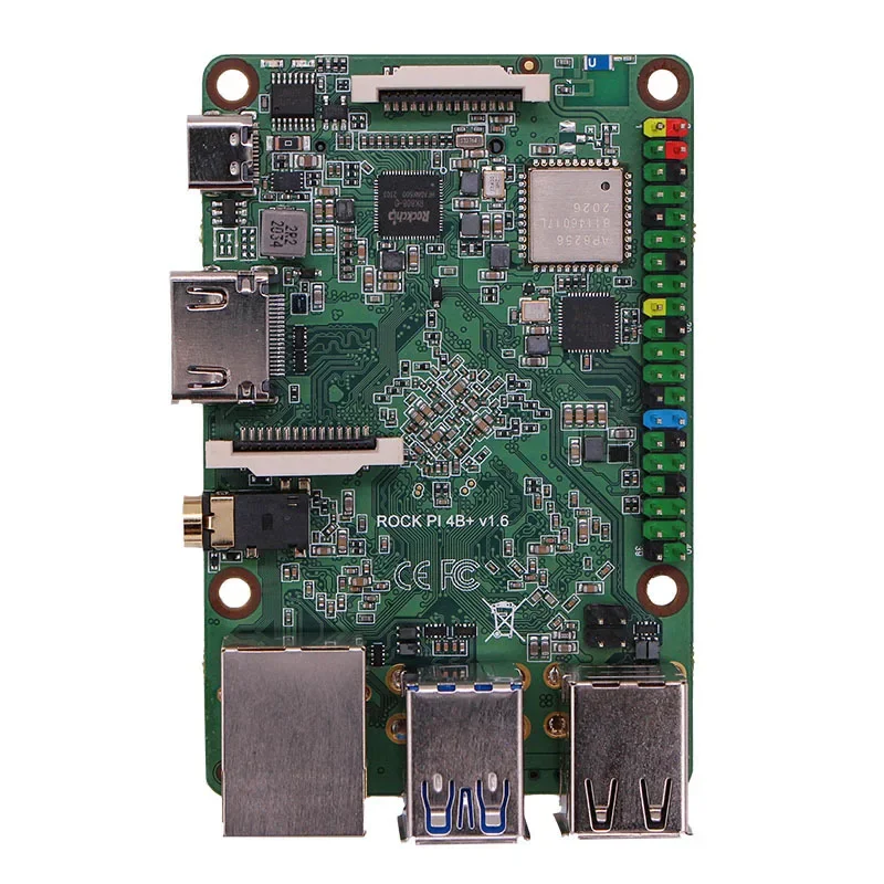 ROCK Pi 4 high-speed version OP1 RK3399 development board B+ 4G with wifi Bluetooth PoE compatible with Raspberry Pi