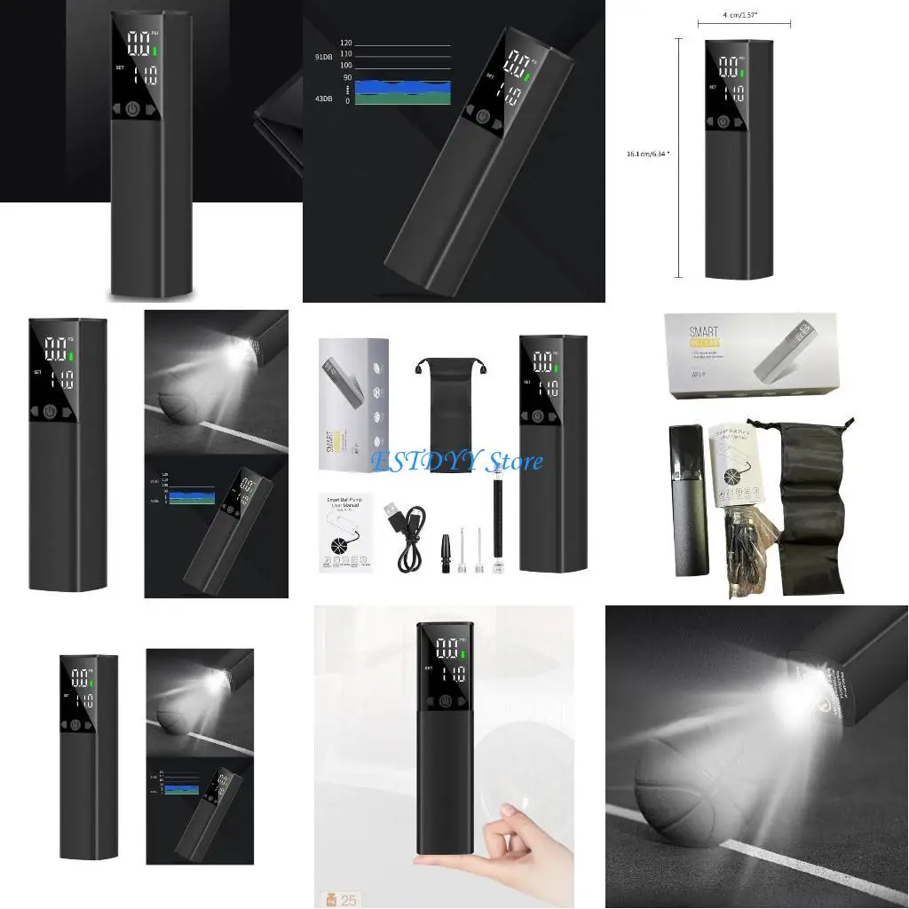 

G6DE Electric Ball Intelligent Ball Fasts Ball Inflation Device Basketball Soccer with LED Display