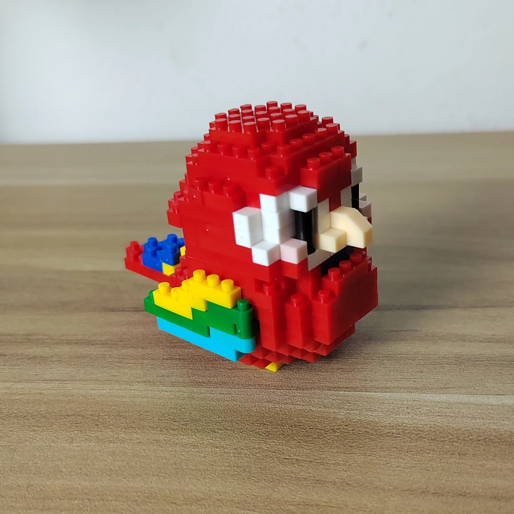 KNEW BUILT Pet Parrot Micro Mini Building Block Toy-Desktop Decor,Home Ornament,Geschenk für Mädchen,Kinder,Weihnachten,Memorial Anlässe – Detail 7
