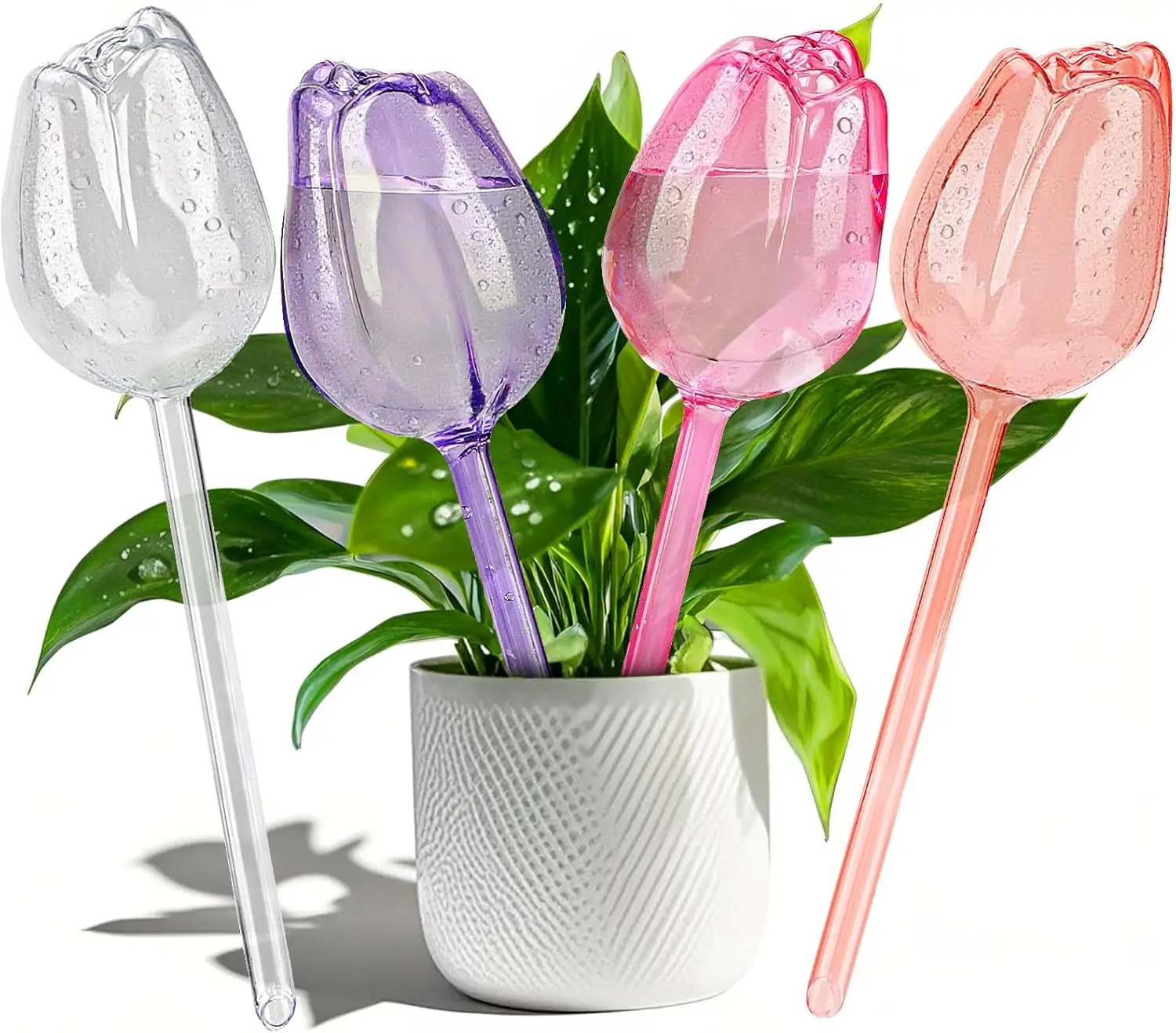 3pcs Self Watering Globes Bulbs For Indoor Outdoor Plants Tulip Self Plant Watering Globes Bulbs Automatic Plant Watering Devic