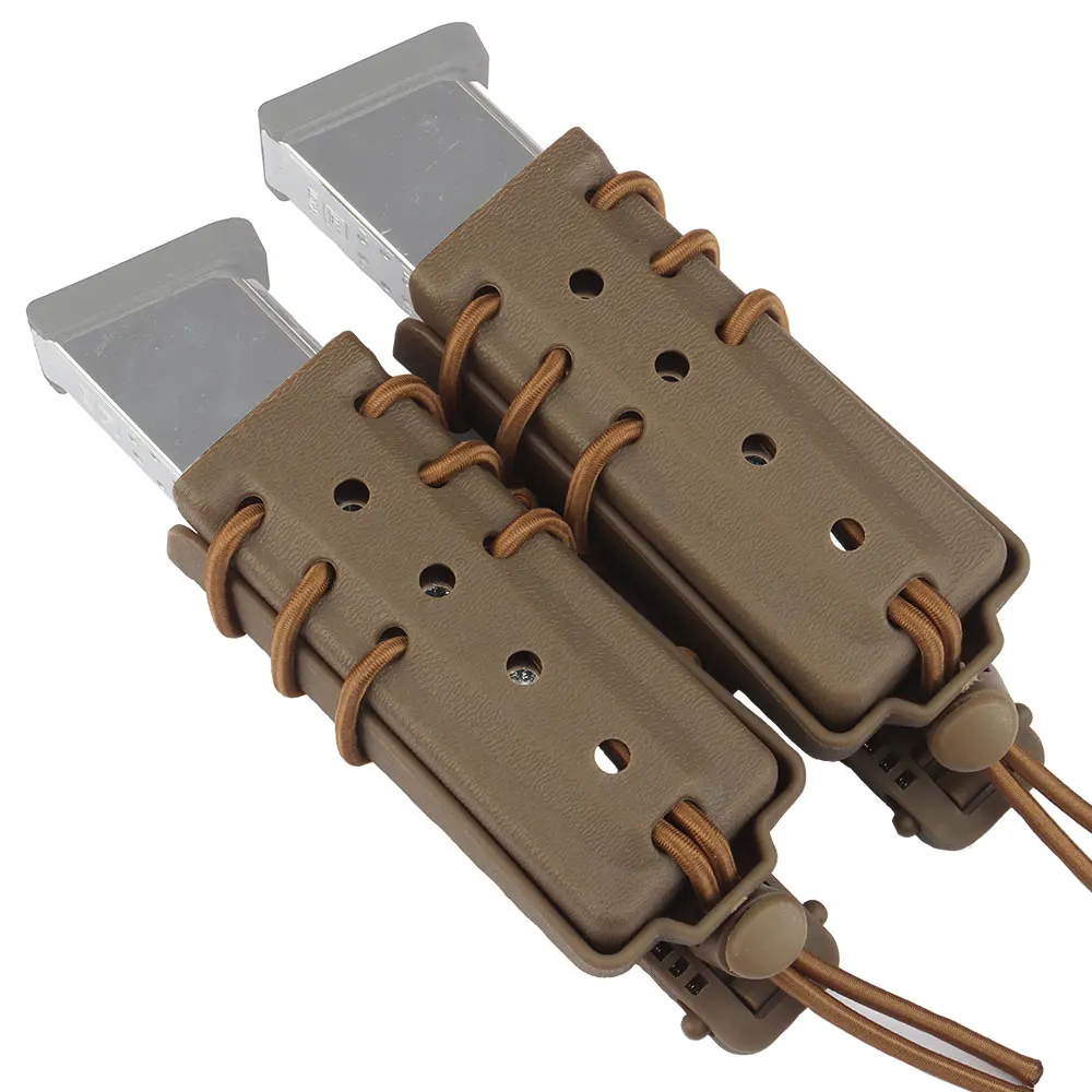 Extended 9mm Magazine Pouch Tactical Airsoft Pistol Submachine MP5 MP7 UMP Long Mag Case Double Urban Assault Series