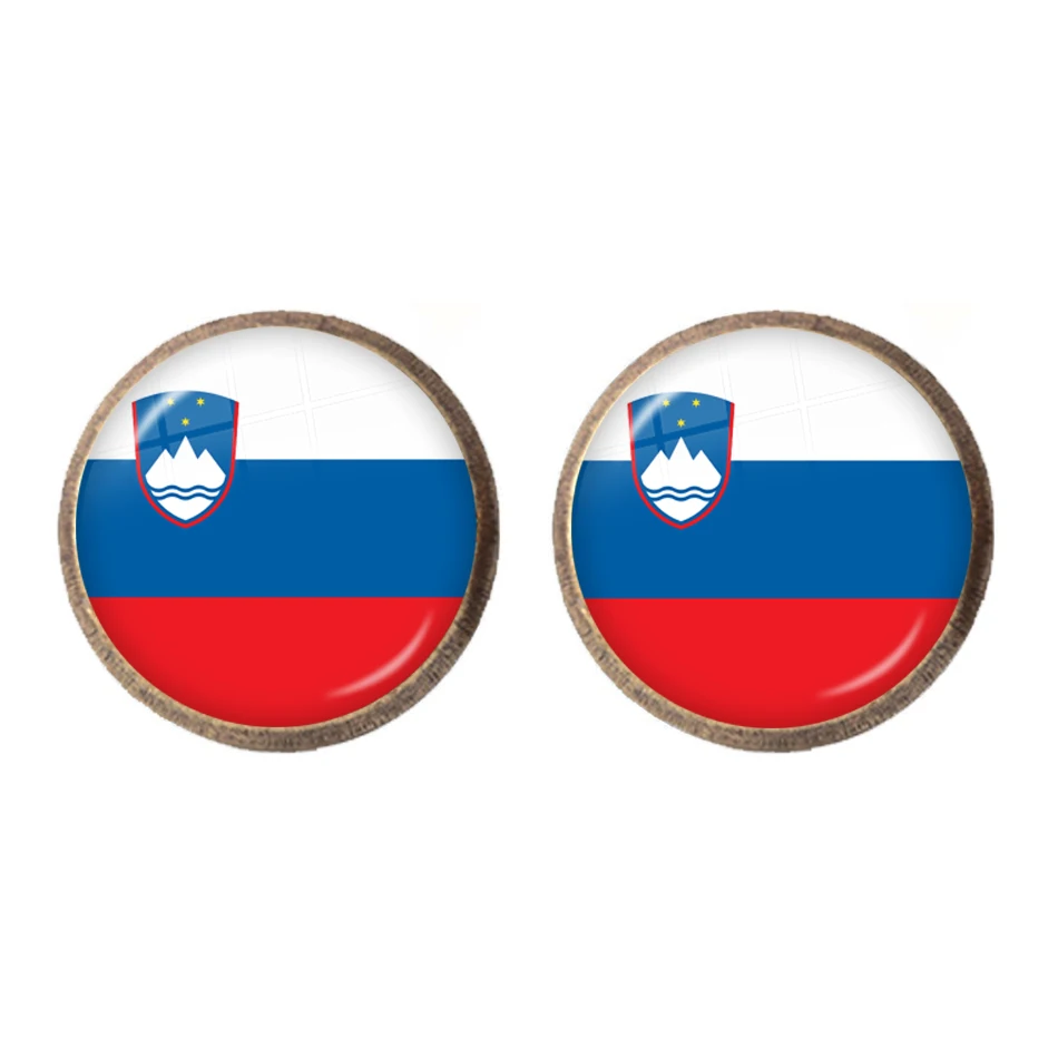 Flaga narodowa stadniny kolczyki szklane Korea,Serbia, rosja, słowenia, argentyna, stany zjednoczone, turcja, hiszpania, dominika biżuteria dla kobiet — zdjęcie 5