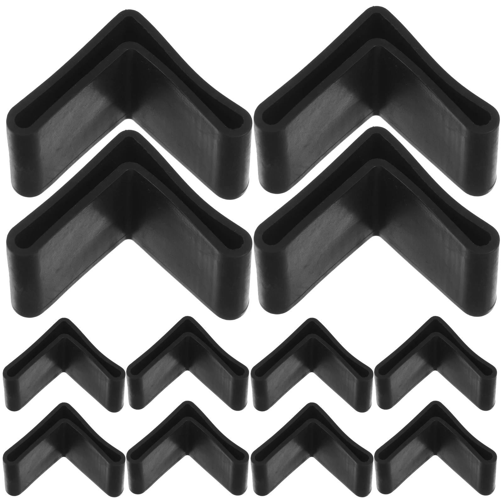 

12pcs Rubber Furniture Feet Protectors Triangular Design Floor Protection Stable Support Home Table Legs Pads Covers End Covers