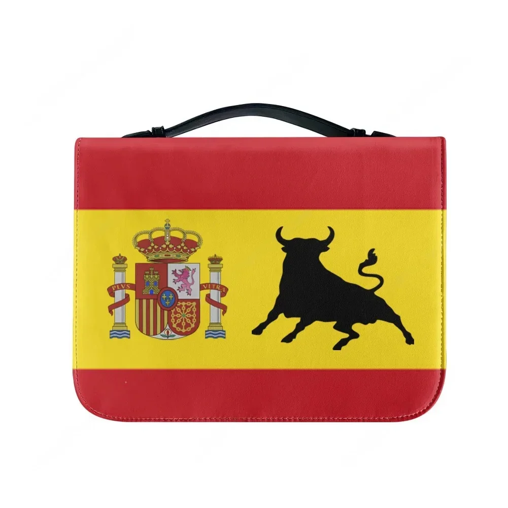 Spanish Bullfighting Graphic Bible Bag Christian Gifts Personalized Cover Bible Pack Waterproof Leather Bag Pockets Package Case
