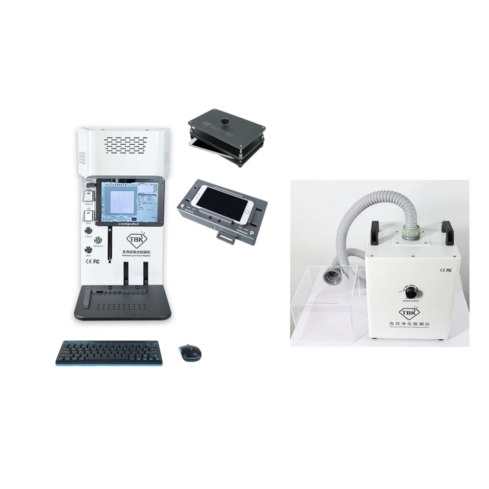 LY TBK 958B Auto Focus LCD Laser Machine 6W for IPhone Back Cover Glass Frame Separating Engraving Machine Built-in Computer