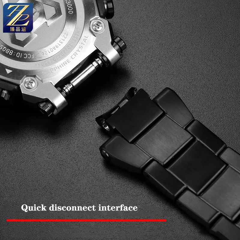 For G-SHOCK Casio MTG-B3000B/BD series modified quick release steel strap with precision steel watch strap accessories