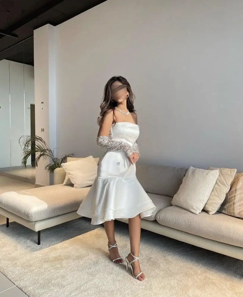 

Jirocum White Mermaid Wedding Dresses Formal Off The Shoulder Long Sleeve Bridal Dress Boho Beach Prom Dresses Customized