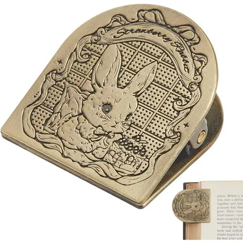 Rabbit Journal Metal Clip Vintage Travelers Notebook Book Bill Binder Clips Holder Bunny Alloy Antique Bronze Decorative Midori