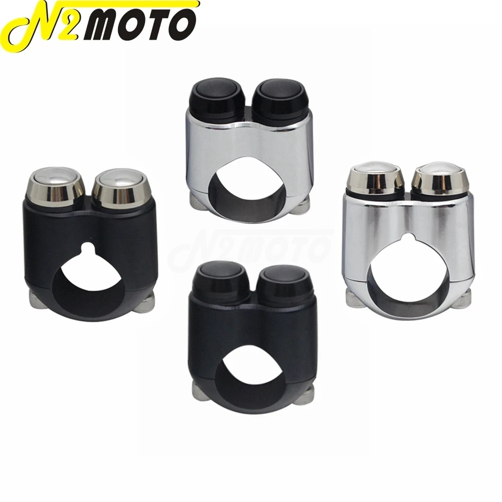 Unviersal Motorcycle 2-4 Button Momentary Self Lock Reset Switches 7/8