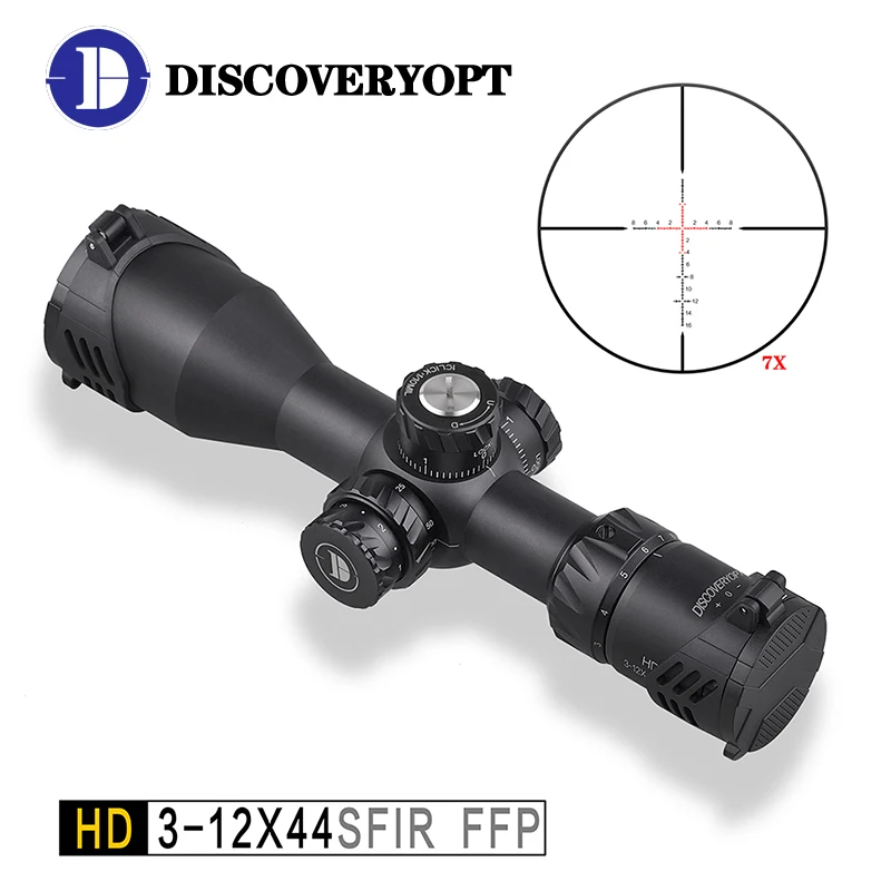 Discovery HD 3-12X44SFIR Compact Riflescope First Focal Plane Scope Illuminated Sight For Shooting Hunting Army Use