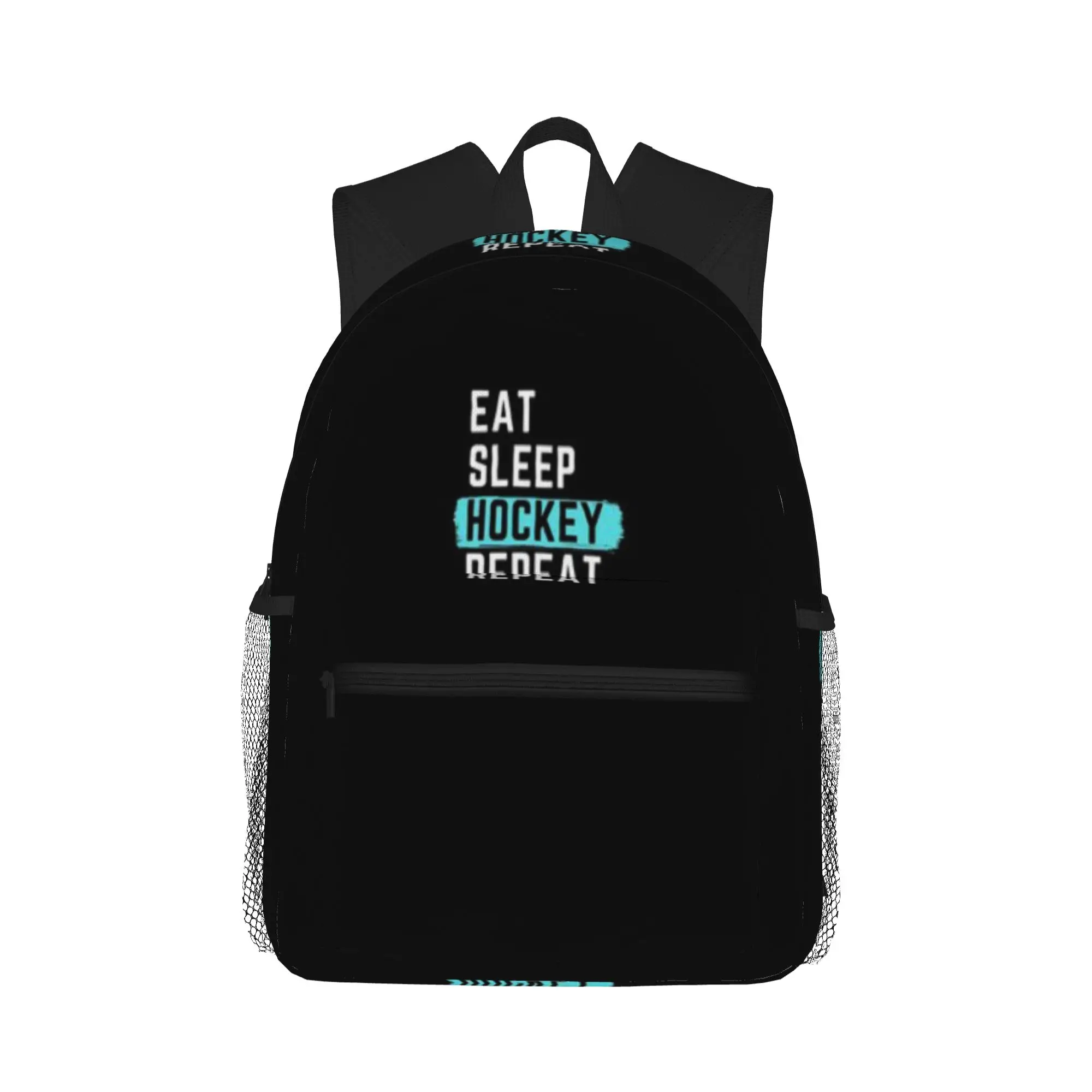Eat Sleep Hockey Repeat  Casual Backpack for Students and Adults Feminina backpack