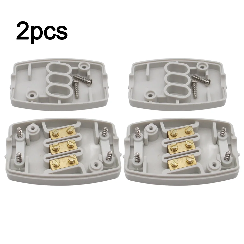 2-Pack Three-Terminal Junction Boxes For Safe Indoor & Outdoor Wiring Connector Box With PC Plastic And Terminal Designed
