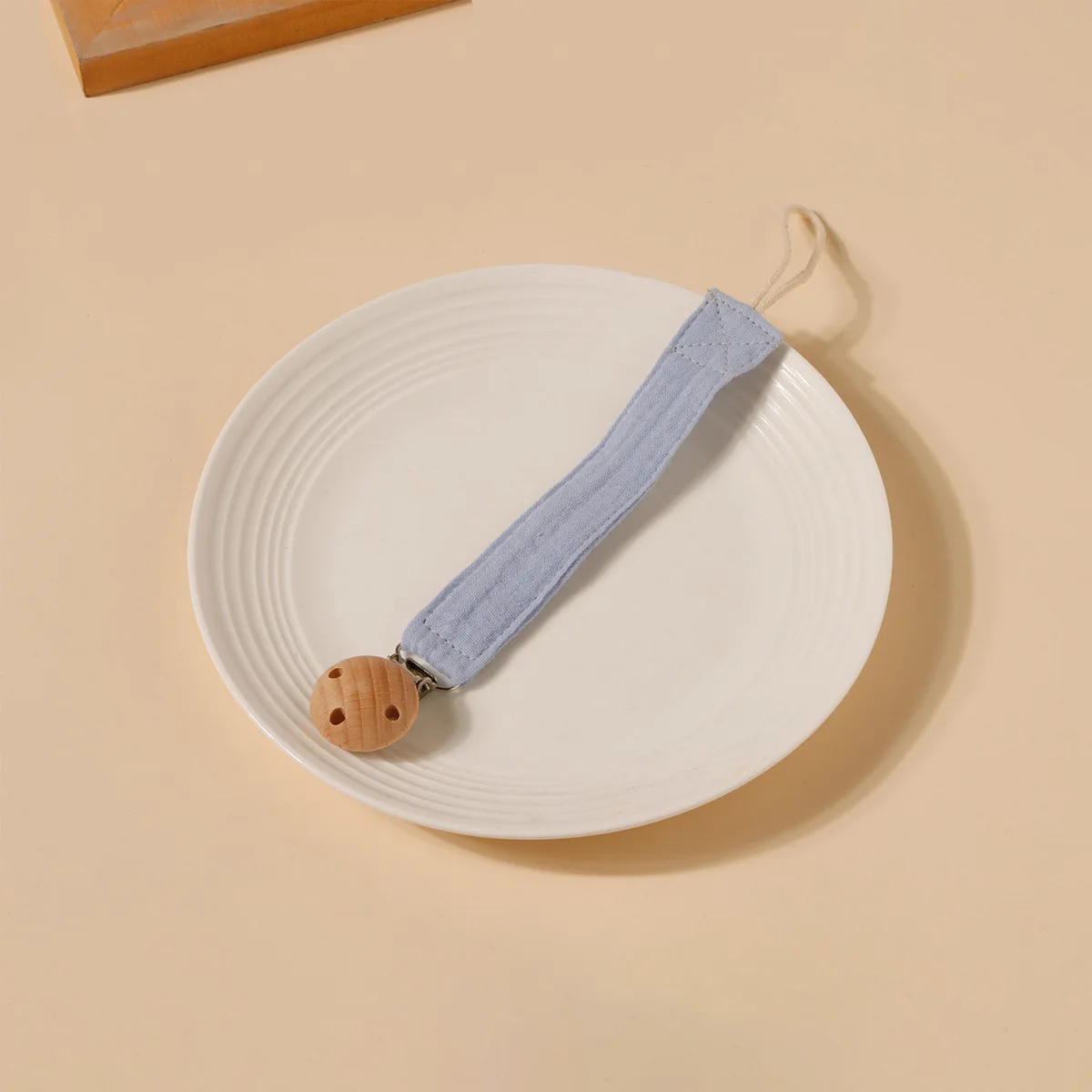 1PcsDouble Schicht Reine Baumwolle Crepe Tuch Nippel Hängen Seil Gedruckt Baumwolle Baby Schnuller Kette Neugeborenen Buche Schnuller Clip Geschenk – Detail 9