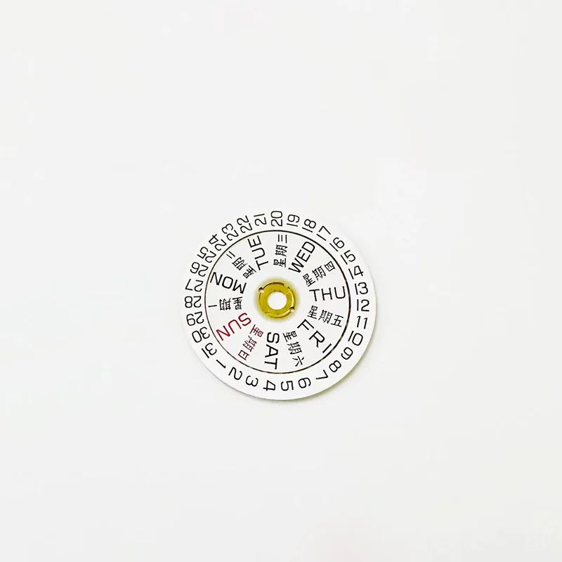 إكسسوارات حركة الساعة ، قطع غيار تصليح الساعة ، قرص التاريخ والأسبوع ، تقويم ، قرص أسبوعي ، مناسب لـ: