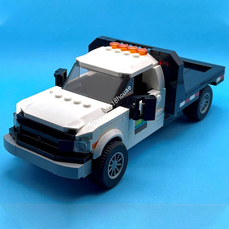 359ピース MOC シティサービス フラットベッドトラック 8スタッド シティチャンピオン スーパーカー 組み立てブロック クリスマスギフト 建築模型