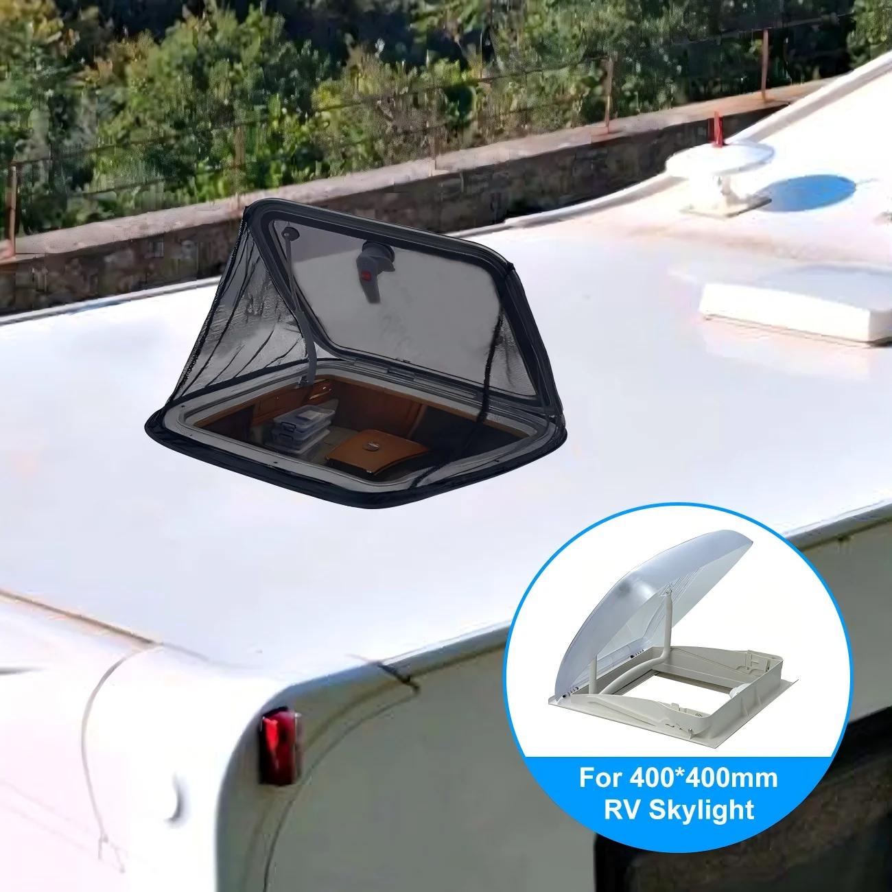 1pc Portable Hatch Bug Screen Foldable Mosquito Net Tent For Dometic Seitz Midi/Mini Heki Fiamma/MPK Lightweight Cabin Cover