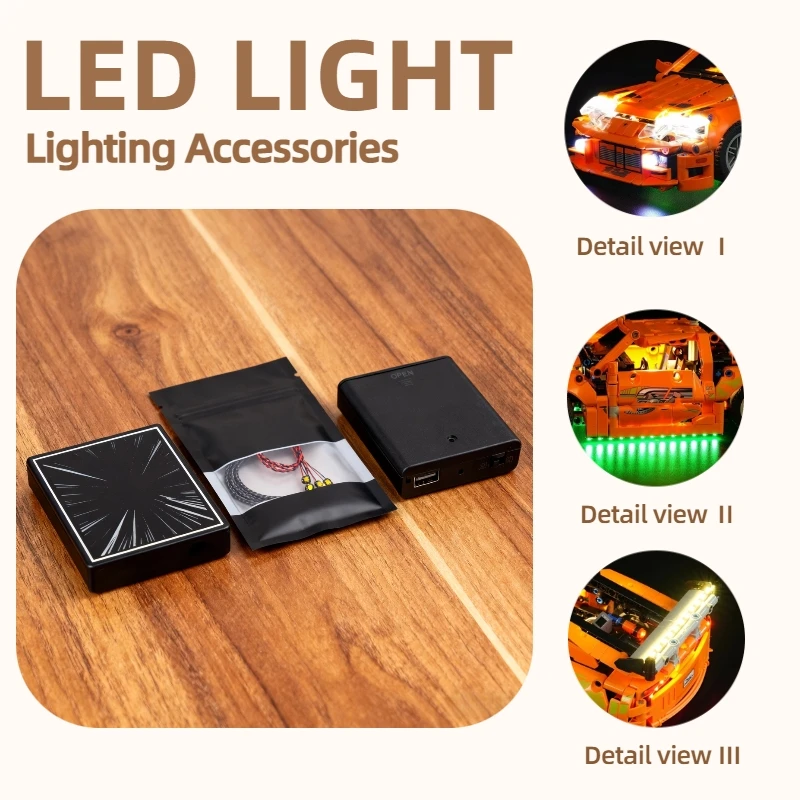 LED Lighting For LEGO 42204 Technic Fast and Furious Toyota Supra MK4 DIY Decorative Lamp Not Include Building Blocks ﻿ view 4